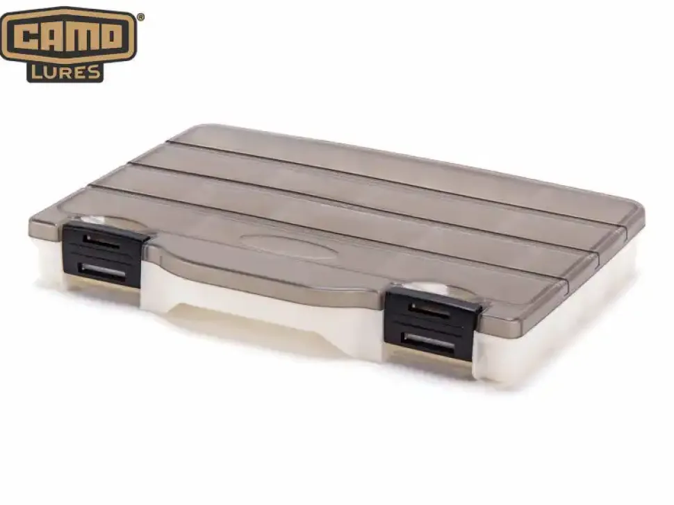 Camo Lures Slim Box Small Weiß / Transparent-Grau 20,6x2,7x14,7cm