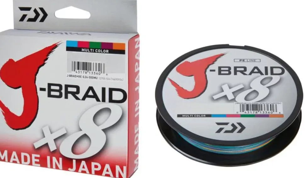 Daiwa J-Braid X8 8 multicolor 0,24mm 18kg