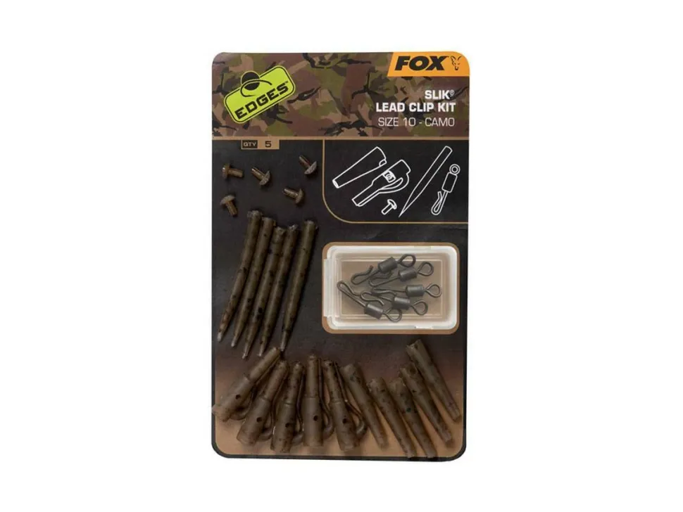 FOX Carp EDGES Camo Slik Lead Clip Kit #10