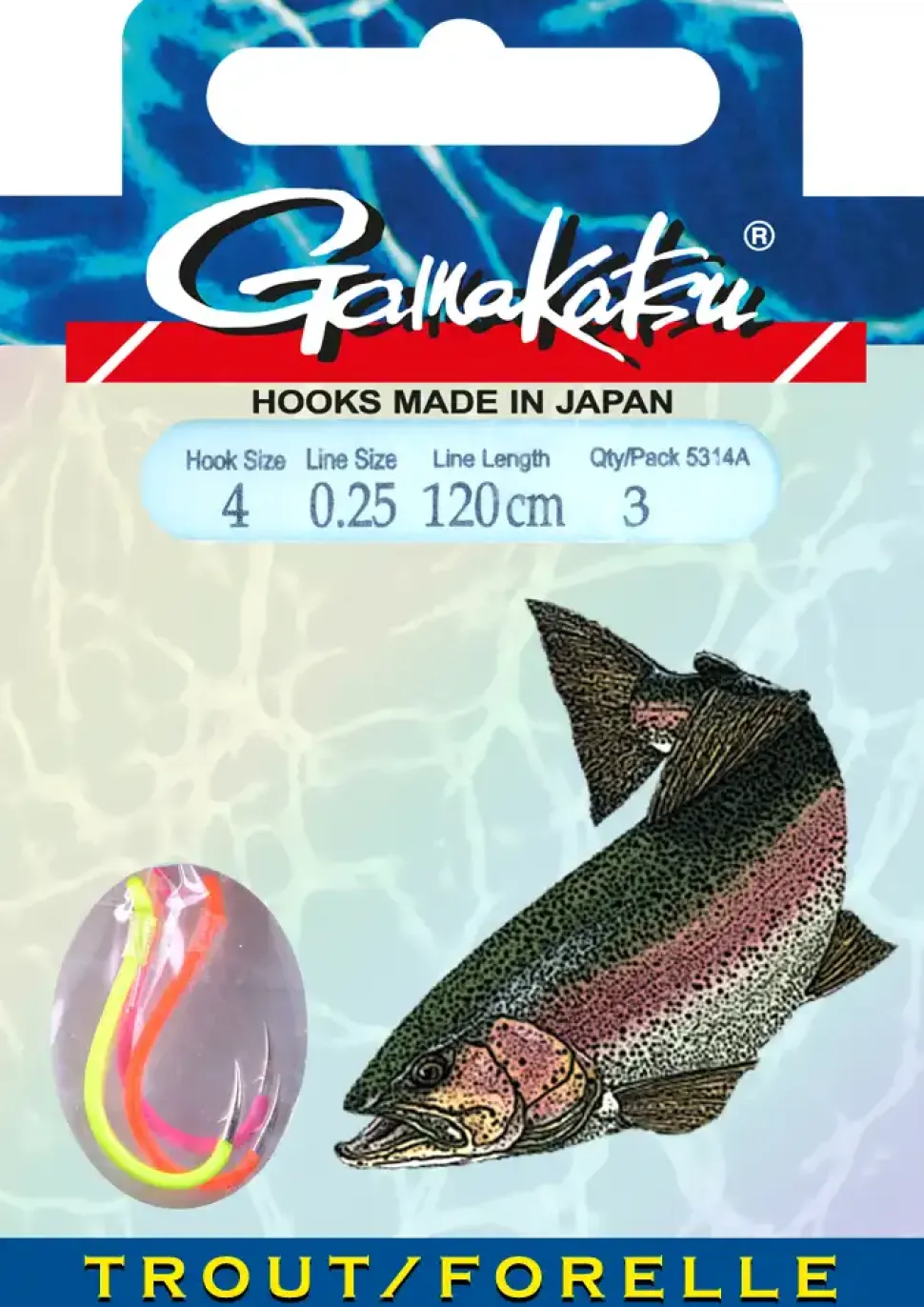 Gamakatsu Booklet Trout Multi Color 120cm #8 0,20mm