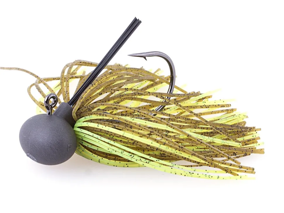 Keitech Rubber Jig Model II (Version 2) 9g Green Pumpkin Chartreuse