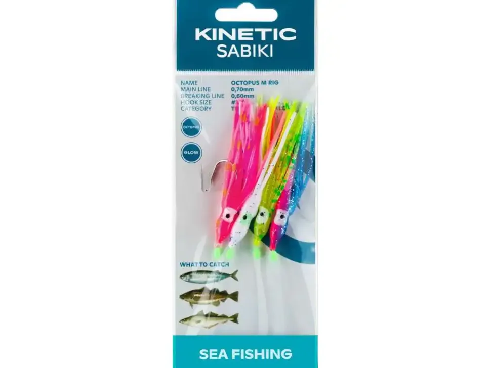 Kinetic Sabiki Octopus M #3/0 115cm Gold Pink