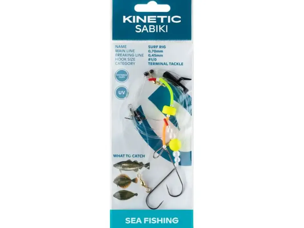 Kinetic Sabiki Surf #1/0 120cm Fire Tiger Pearl