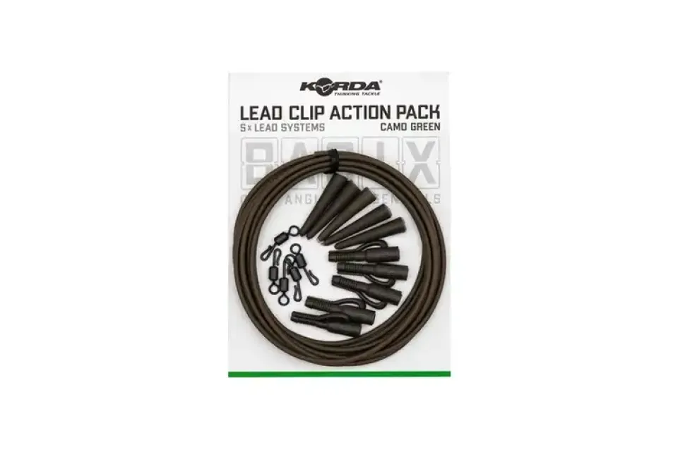Korda Basix Lead Clip Action Pack Camo Green