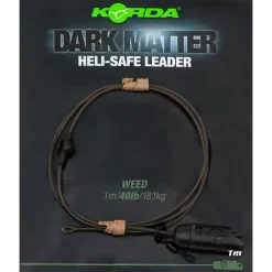 Korda Dark Matter Leader Heli Safe 100cm 40lb Weed