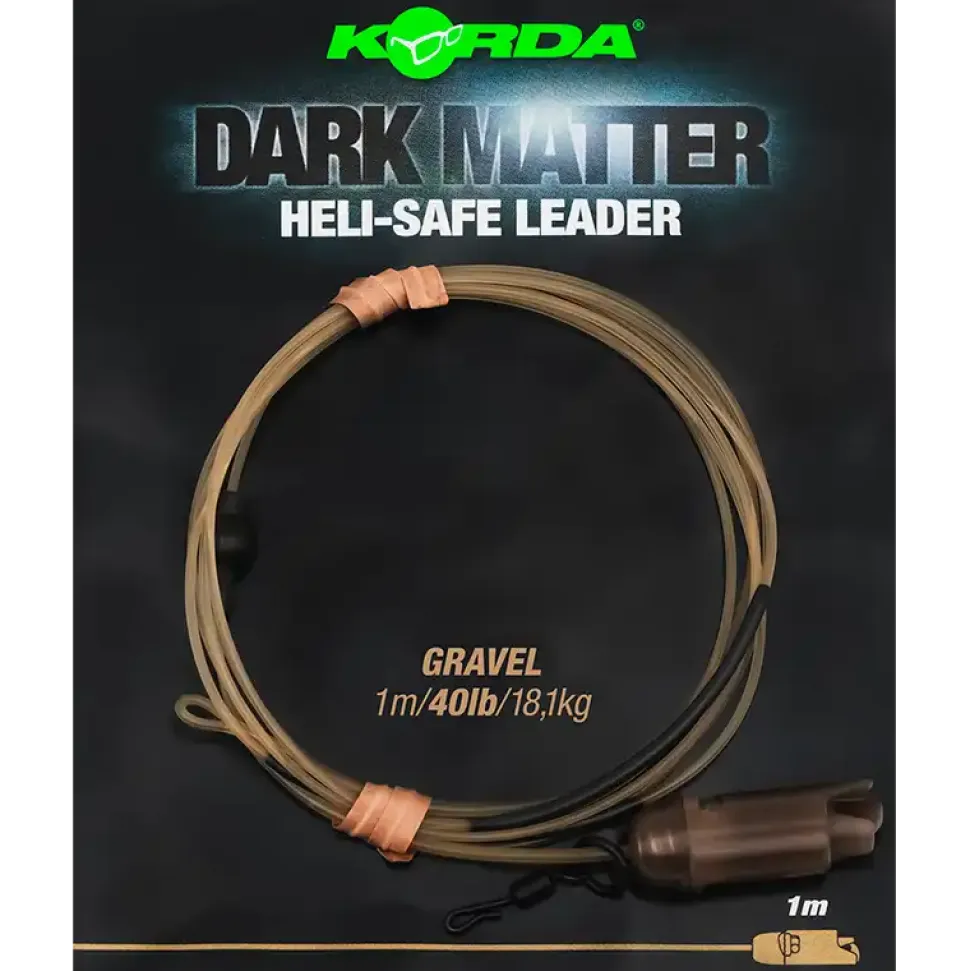 Korda Dark Matter Leader Heli Safe 100cm 40lb Weed