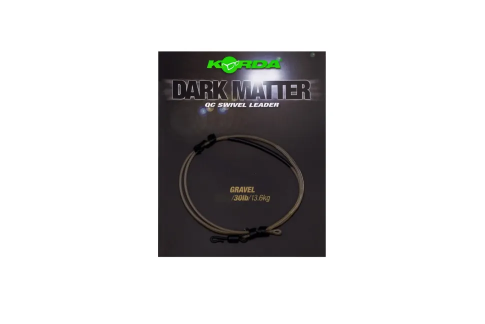 Korda Dark Matter Leader QC Swivel 50cm 40lb Clear