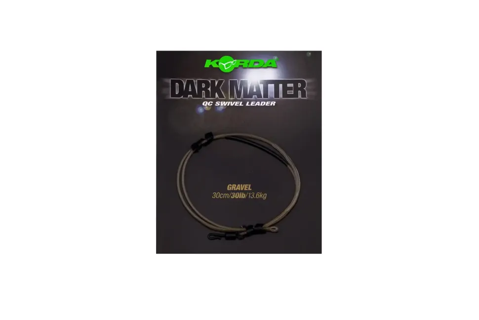 Korda Dark Matter Leader QC Swivel 30cm 30lb Weed