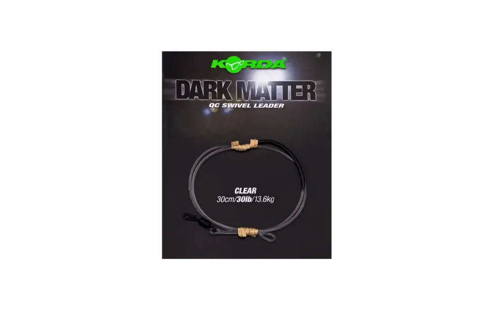 Korda Dark Matter Leader QC Swivel 30cm 30lb Weed