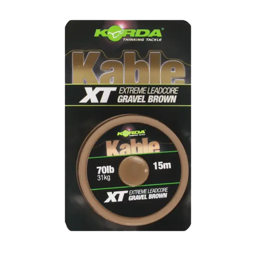 Korda Kable XT Extreme Leadcore 70lb 15m Brown