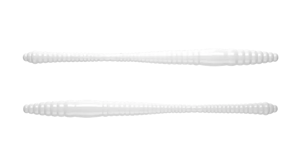 Libra Lures Dying Worm 70 Cheese 7cm 001 - white