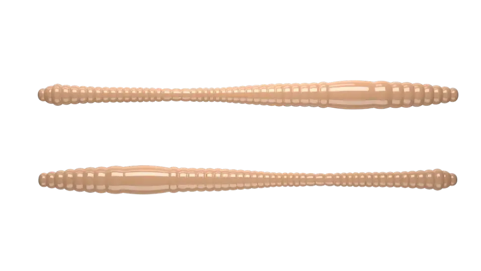 Libra Lures Dying Worm 70 Cheese 7cm 001 - white