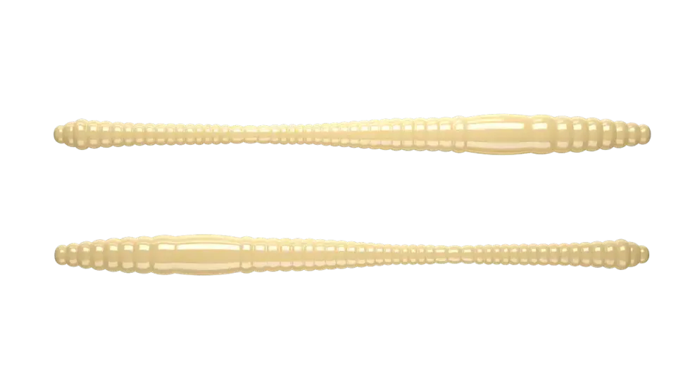 Libra Lures Dying Worm 70 Cheese 7cm 001 - white