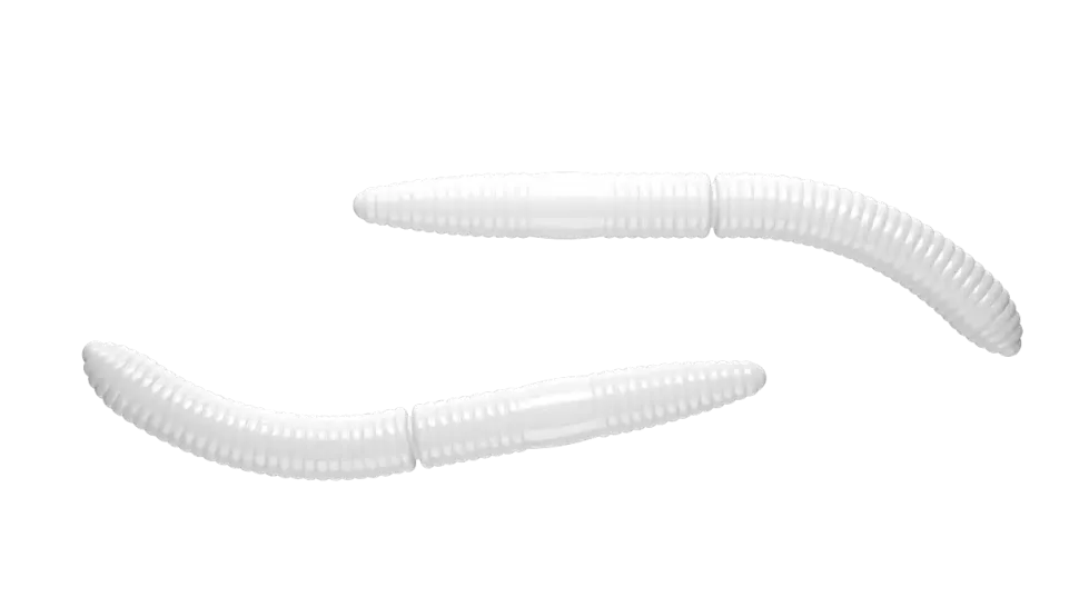 Libra Lures Fatty D'Worm 75 Cheese 7,5cm 001 - white