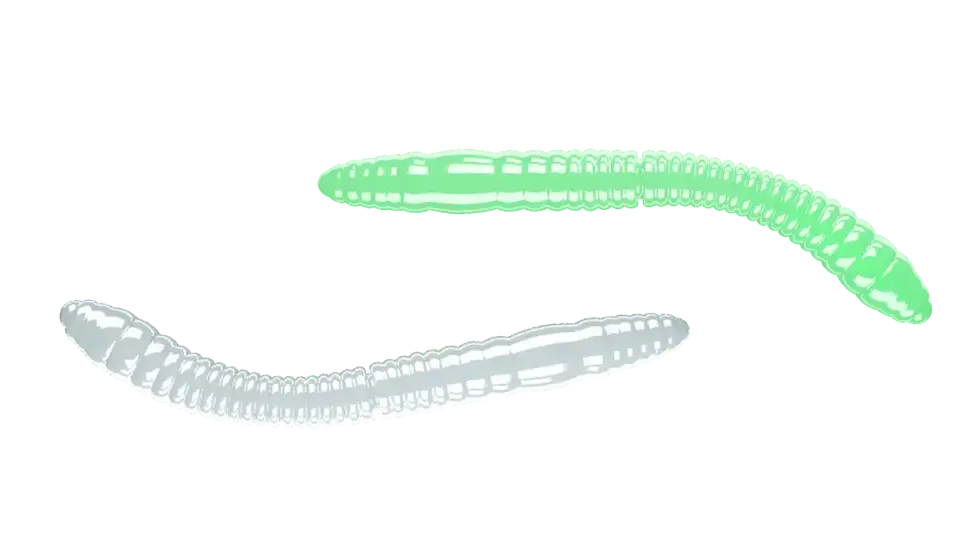 Libra Lures Fatty D'Worm Tournament 55 Cheese 5,5cm 000 - glow uv green