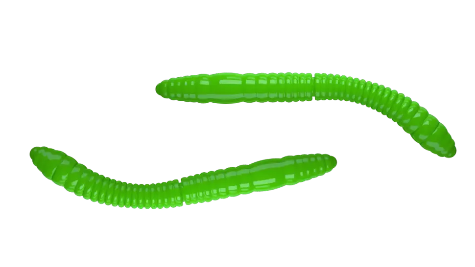 Libra Lures Fatty D'Worm Tournament 55 Cheese 5,5cm 000 - glow uv green