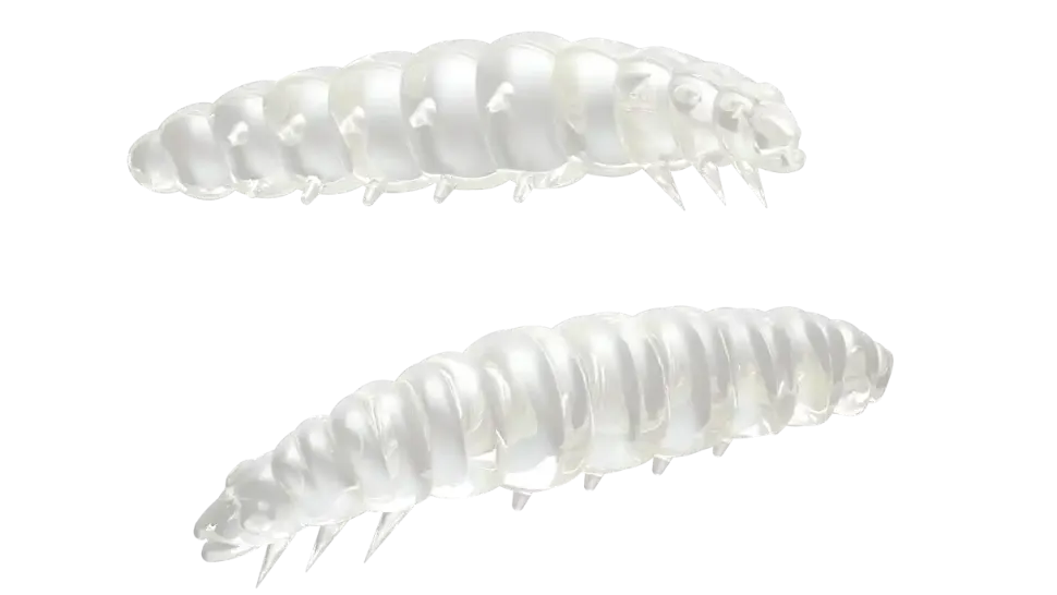 Libra Lures Larva 30 Knoblauch 3cm 001 - white