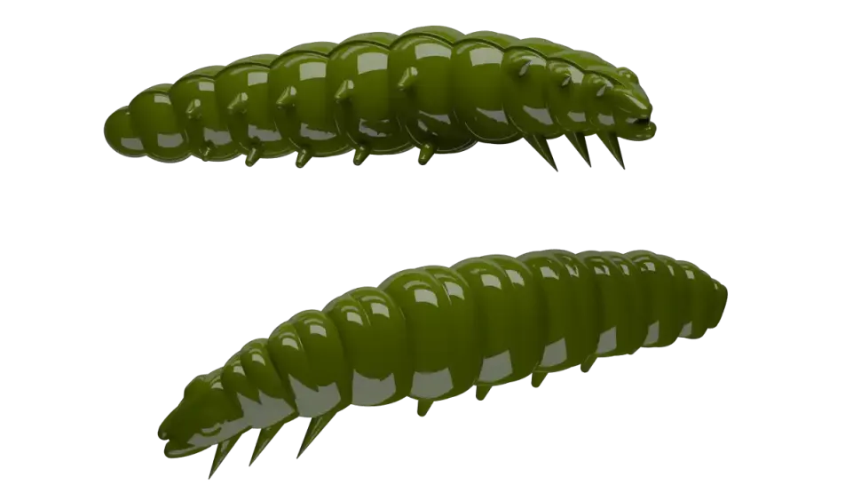 Libra Lures Larva 30 Knoblauch 3cm 001 - white