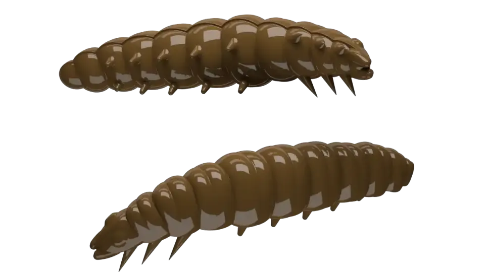 Libra Lures Larva 30 Knoblauch 3cm 001 - white