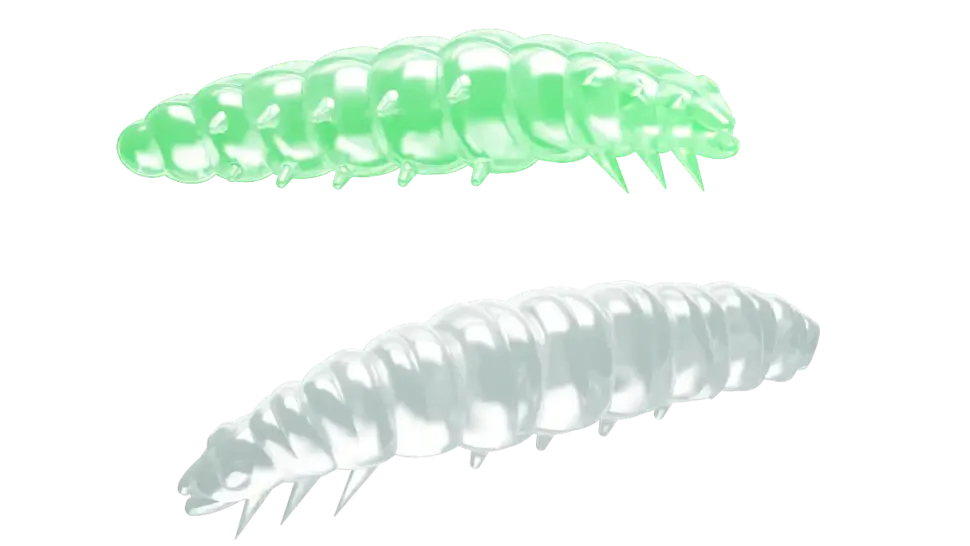Libra Lures Larva 30 Knoblauch 3cm 001 - white