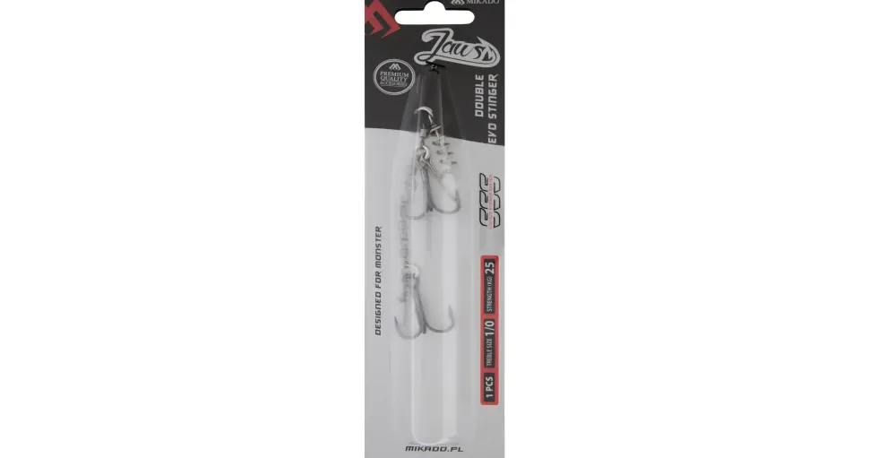 Mikado Jaws Dbl. Evo Stinger 25kg Drilling #1/0