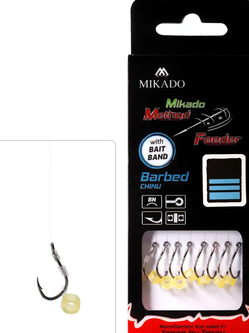 Mikado Method Feeder Rig Pellet Band Chinu #10 10cm 0,23mm