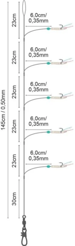 Spro Salt Rigs #35 5 1,45m Shrimp Mackerel